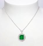 Zonder Minimumprijs - IGI 14.95 ct Natural Emerald&2.78 ct