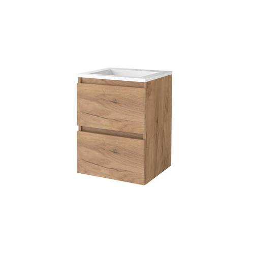 Badmeubelset Aquasplash Salt 50x46cm Greeploos 2 Lades Met, Doe-het-zelf en Verbouw, Sanitair, Ophalen of Verzenden