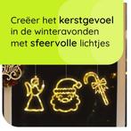 Kerstverlichting Raam Zuurstok + Kerstengel + Kerstman -, Diversen, Kerst, Verzenden, Nieuw