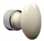 Meubelknop ovaal porselein 33mm glans nikkel/camee, Ophalen of Verzenden, Nieuw