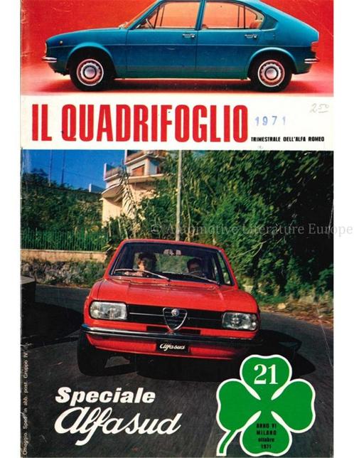 1971 ALFA ROMEO IL QUADRIFOGLIO MAGAZINE 21 ITALIAANS, Boeken, Auto's | Folders en Tijdschriften, Alfa Romeo