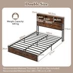 2dekans | coast Tweepersoonsbedframe 200 x 140 cm – Metalen, Huis en Inrichting, Slaapkamer | Bedden, Ophalen of Verzenden, Zo goed als nieuw