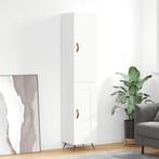 vidaXL buffetkast 34,5x34x180 cm bewerkt hout hoogglans wit, Huis en Inrichting, Kasten | Buffetkasten, Minder dan 50 cm, Verzenden
