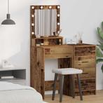 vidaXL Kaptafel met plank Oud Hout 50 x 41 x 135 cm Bewerkt, Huis en Inrichting, Tafels | Kaptafels, Verzenden, Nieuw