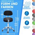 Zadelkruk - Kruk op wielen - Rolkruk - Draaikruk - Met rugle, Verzenden, Nieuw