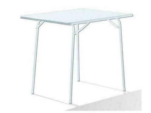 Sieger (camping) tafel 80 x 60 cm wit., Tuin en Terras, Tuinsets en Loungesets, Nieuw, Overige materialen