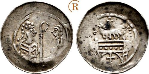 Pfennig, sog Lammdenar um 1250 / 1300 Strassburg Bischoef..., Postzegels en Munten, Munten | Europa | Niet-Euromunten, Verzenden
