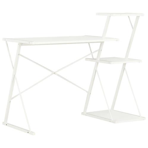vidaXL Bureau met schap 116x50x93 cm wit, Huis en Inrichting, Bureaus, Nieuw, Verzenden