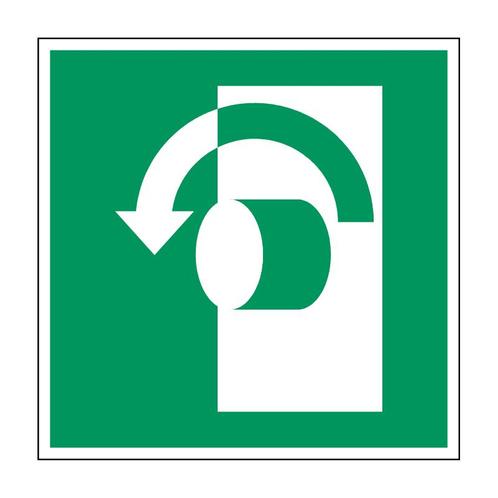 Draai tegen wijzerzin om te openen pictogram, Diversen, Verpleegmiddelen, Verzenden
