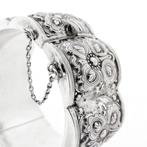 Zilveren Art Nouveau armband (Slavenarmband), Sieraden, Tassen en Uiterlijk, Armbanden, Ophalen of Verzenden, Gebruikt, Overige kleuren