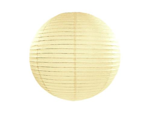 Vanille Creme Lampion Rond 35cm, Hobby en Vrije tijd, Feestartikelen, Nieuw, Verzenden
