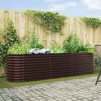 vidaXL Verhoogde plantenbak Bruin 320 x 80 x 81 cm Staal, Verzenden, Nieuw, Metaal