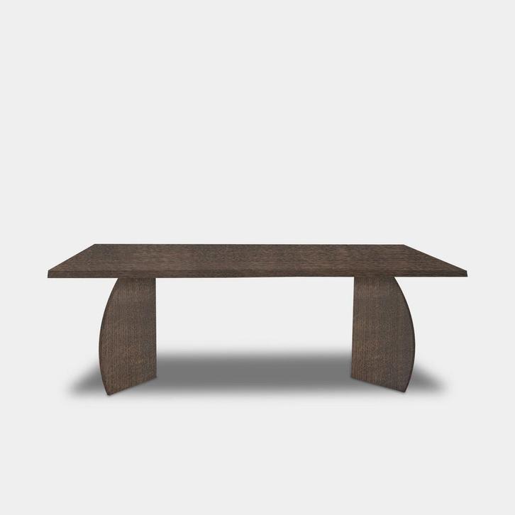 Tafel Boomstam Eikenhout  Set Driehoek  240x100, Huis en Inrichting, Tafels | Eettafels