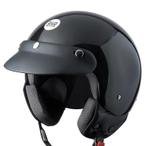 BHR 803 retro jethelm glans zwart | brommer & snorfietshelm
