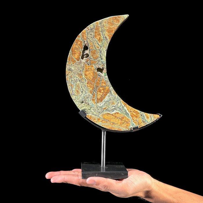 Geen minimumprijs - Prachtige groene smithsoniet Maanvormig, Antiek en Kunst, Kunst | Designobjecten