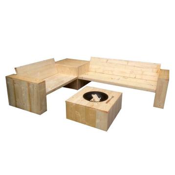 Loungebank/hoekbank (bouwpakket/kant en klaar) beschikbaar voor biedingen
