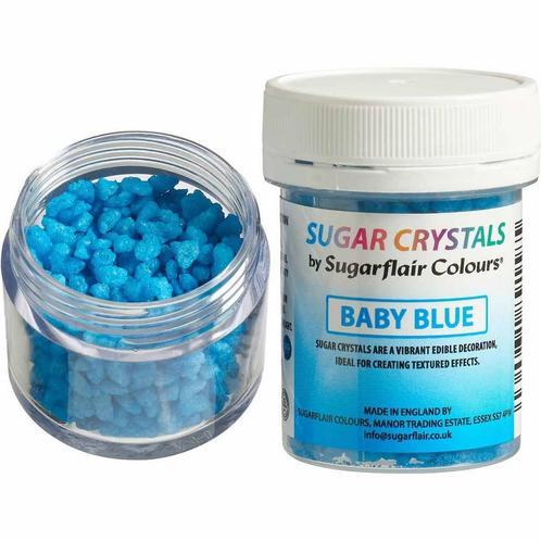 Sugarflair Suikerkristallen Baby Blauw 40g, Hobby en Vrije tijd, Taarten en Cupcakes maken, Nieuw, Verzenden