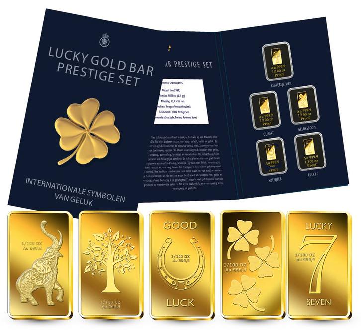 Lucky Gold Bar Prestige Set, Postzegels en Munten, Edelmetalen en Baren, Verzenden