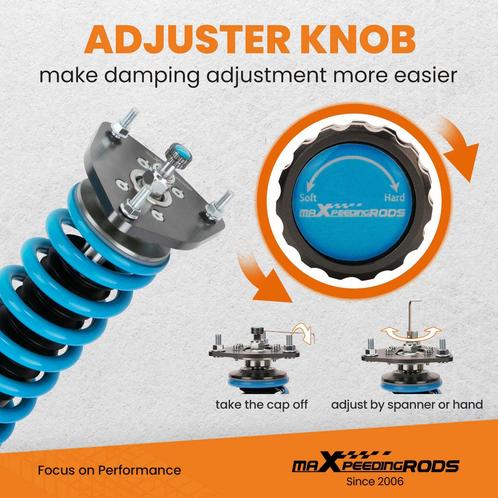 MaXpeedingrods T6 Coilovers 24 Way Damper Kit compatible..., Auto-onderdelen, Ophanging en Onderstel, Nieuw, Subaru, Verzenden