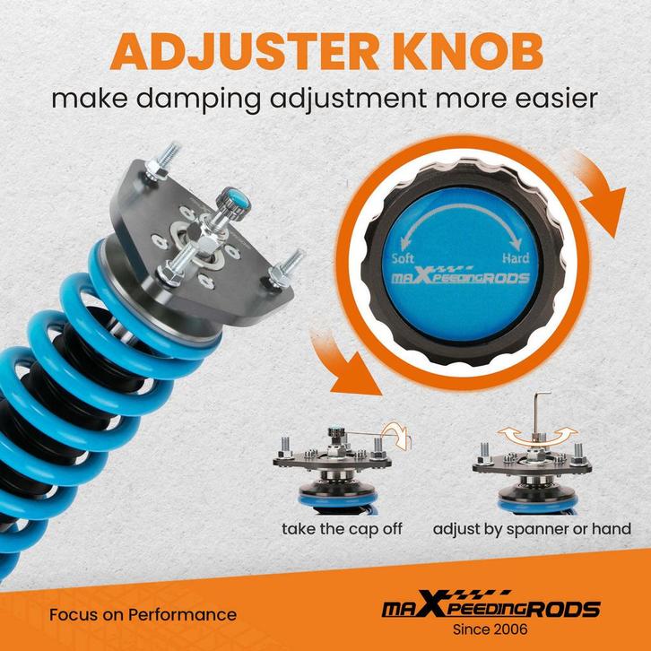 MaXpeedingrods T6 Coilovers 24 Way Damper Kit compatible..., Auto-onderdelen, Ophanging en Onderstel, Nieuw, Subaru, Verzenden