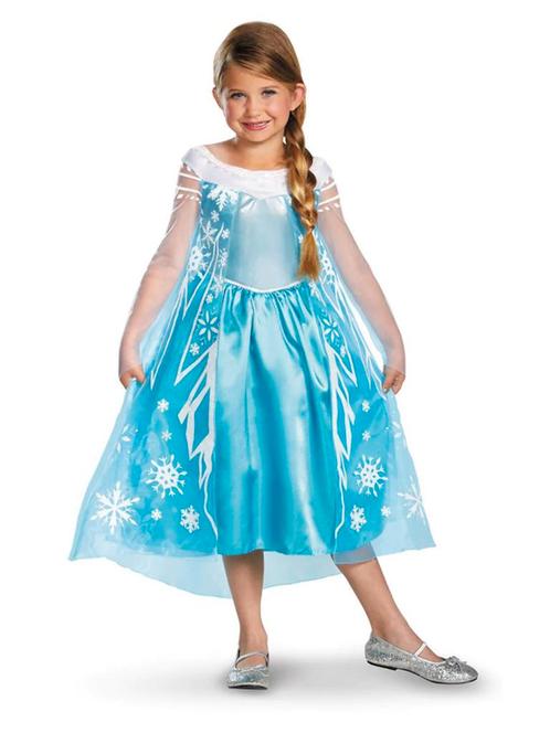 Frozen Jurk Elsa Kind Deluxe Official, Kleding | Dames, Carnavalskleding en Feestkleding, Nieuw, Ophalen of Verzenden