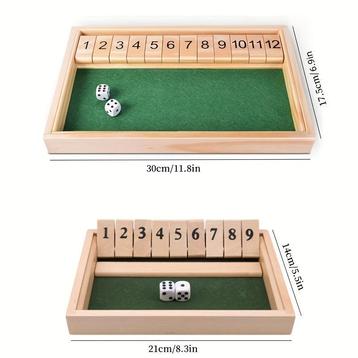 SALE: Tafelbladversie houten shut the box - 2 maten NU 19.95 beschikbaar voor biedingen