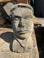 sculptuur, Tête en pierre Moyenâgeuse - 29 cm - Zandsteen
