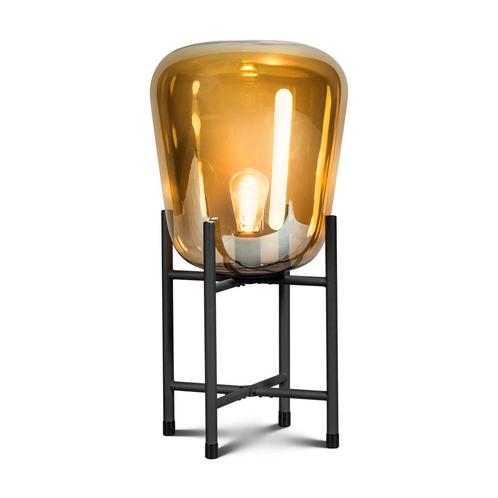 *WOONWINKEL* ETH Benn Gold Goud Glazen Vloerlamp, Huis en Inrichting, Lampen | Vloerlampen, Nieuw, Verzenden