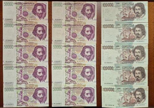 Italië. - 16 x 50.000 + 16 x 100.000 Lire Lire, Postzegels en Munten, Munten | Nederland