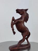 sculptuur, Cavallino in legno scolpito a mano - 25 cm - Hout, Antiek en Kunst