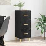 vidaXL Dressoir met lade Zwart eiken 34.5 x 34 x 90 cm, Huis en Inrichting, Kasten | Dressoirs, Verzenden, Nieuw, Overige houtsoorten