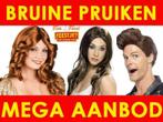 Bruine pruiken - Mega aanbod bruine feestpruiken, Ophalen of Verzenden, Nieuw