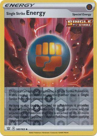 Single Strike Energy 141/163 reverse holo Battle Styles, Hobby en Vrije tijd, Verzamelkaartspellen | Pokémon, Losse kaart, Nieuw