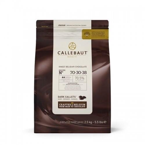 Callebaut Chocolade Callets Extra Puur (70,5%) 2,5 kg, Hobby en Vrije tijd, Taarten en Cupcakes maken, Nieuw, Verzenden