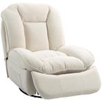 Comfortabele relaxstoel - Luxe - Verstelbaar - Crèmewit, Huis en Inrichting, Fauteuils, Ophalen of Verzenden, Nieuw, Stof, Modern
