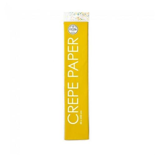 Crepe Papier Geel 50cm 2,5m, Hobby en Vrije tijd, Feestartikelen, Nieuw, Verzenden