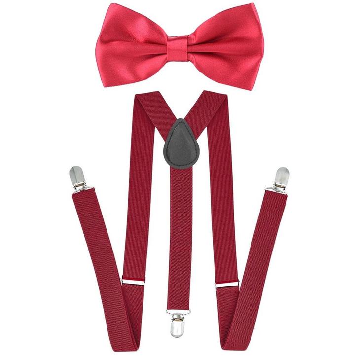 Fako Fashion - Bretels Met Vlinderstrik - Effen - 100cm -, Kleding | Heren, Stropdassen, Verzenden