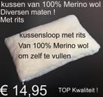 KUSSEN Hoofdkussen Kussensloop van 100% Merino wol €14,95, Ophalen of Verzenden, Nieuw