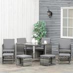 TRUUSK Zitgroep Voor 8 Personen Polyrattan Tuinset Zitmeubel, Verzenden, Nieuw