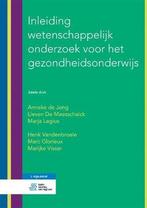 9789036812757 Inleiding wetenschappelijk onderzoek voor h..., Boeken, Verzenden, Zo goed als nieuw, Anneke de Jong