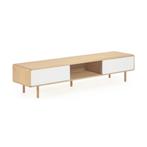 *WOONWINKEL* Kave Home Anielle Tv-meubel Licht Hout Met Wit, Verzenden, Nieuw