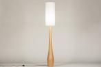 Rietveld Vloerlampen - Wit, Hout, Naturel - Stof, Hout, Huis en Inrichting, Verzenden, Nieuw