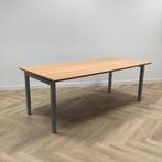 verstelbaar bureau / tafel, 200x100 cm, beuken - grijs, Huis en Inrichting, Ophalen of Verzenden, In hoogte verstelbaar, Gebruikt