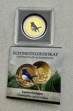 Tsjaad. 3000 Francs ND Cyanoptila Cyanomelana , oro 1/500 Oz, Postzegels en Munten, Munten | Europa | Niet-Euromunten
