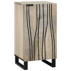 vidaXL Dressoir Wit 40 x 33 x 75 cm massief mangohout, Huis en Inrichting, Kasten | Dressoirs, Verzenden, Nieuw, Overige houtsoorten