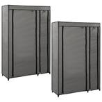 vidaXL Kledingkasten opvouwbaar 2 st 110x45x175 cm stof, Verzenden, Nieuw