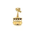 18 Krt. Gouden hanger van een gondel (skigondel, kabelbaan), Ophalen of Verzenden, Gebruikt, Goud, Overige merken