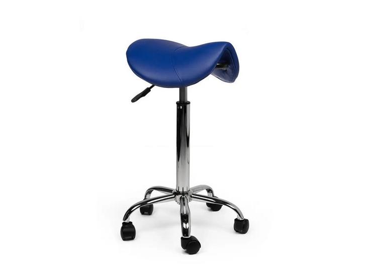 Zadelkruk Blauw - Hoge uitvoering, Huis en Inrichting, Krukjes, In hoogte verstelbaar, Nieuw, Kunststof