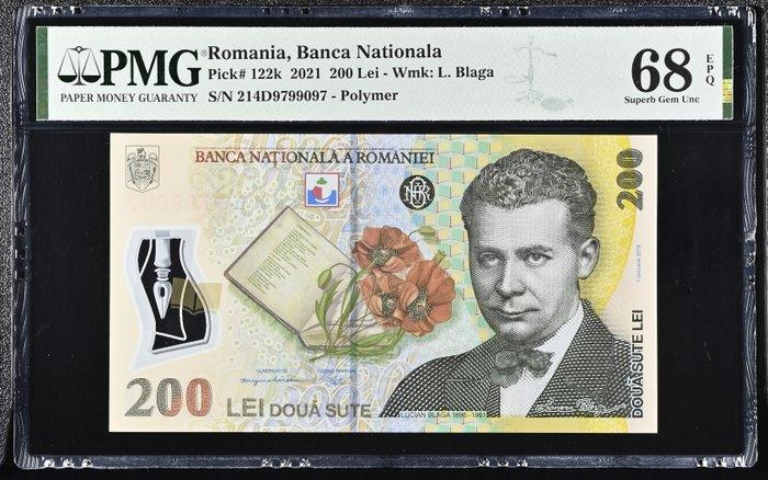 Roemenië. - 200 Lei 2021 - Pick 122k (Zonder Minimumprijs), Postzegels en Munten, Bankbiljetten | Europa | Niet-Eurobiljetten