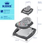 Loopwagen - Loopstoel - Baby walker - Opvouwbaar - Grijs - K, Kinderen en Baby's, Verzenden, Nieuw